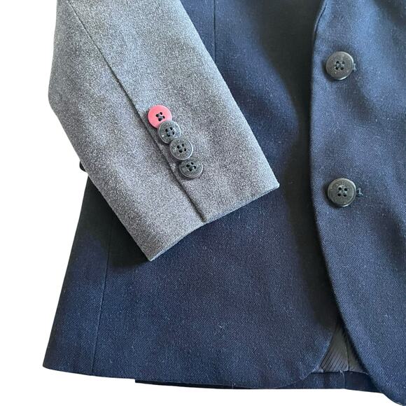 A.X.N.Y.  boys navy gray colorblock sport jacket suit blazer size 5 - Picture 4 of 8